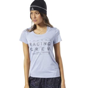 Reebok One Series Running Reflective T Shirt Damen - HellBlau - DE 892-OTR